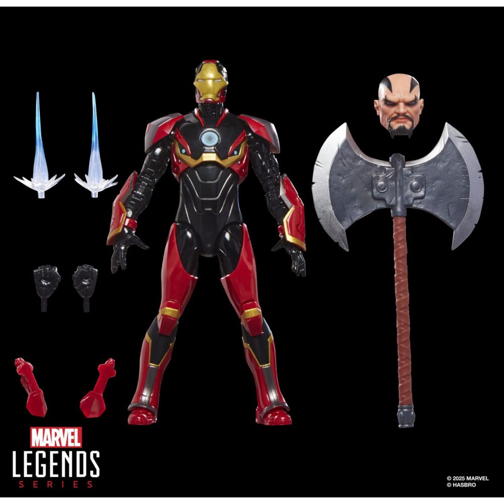 Iron man (mark 72) marvel legends series (executioner baf). Hasbro presenta dentro de la colección marvel legends series la figura articulada de iron man, con su armadura modelo mark 72 que tony stark creo a partir del cadáver de un celestial en los comics de marvel. Mide 15 cm e incluye 2x manos alternativas, 2x piezas para las muñecas, 2x efectos de repulsor, además de 1x cabeza y 1x hacha de una figura adicional. Colecciona el resto de personajes de esta serie para conseguir todas las piezas necesarias para montar la figura de executioner. Todo se presenta en una caja con ventana. Unidades limitadas.