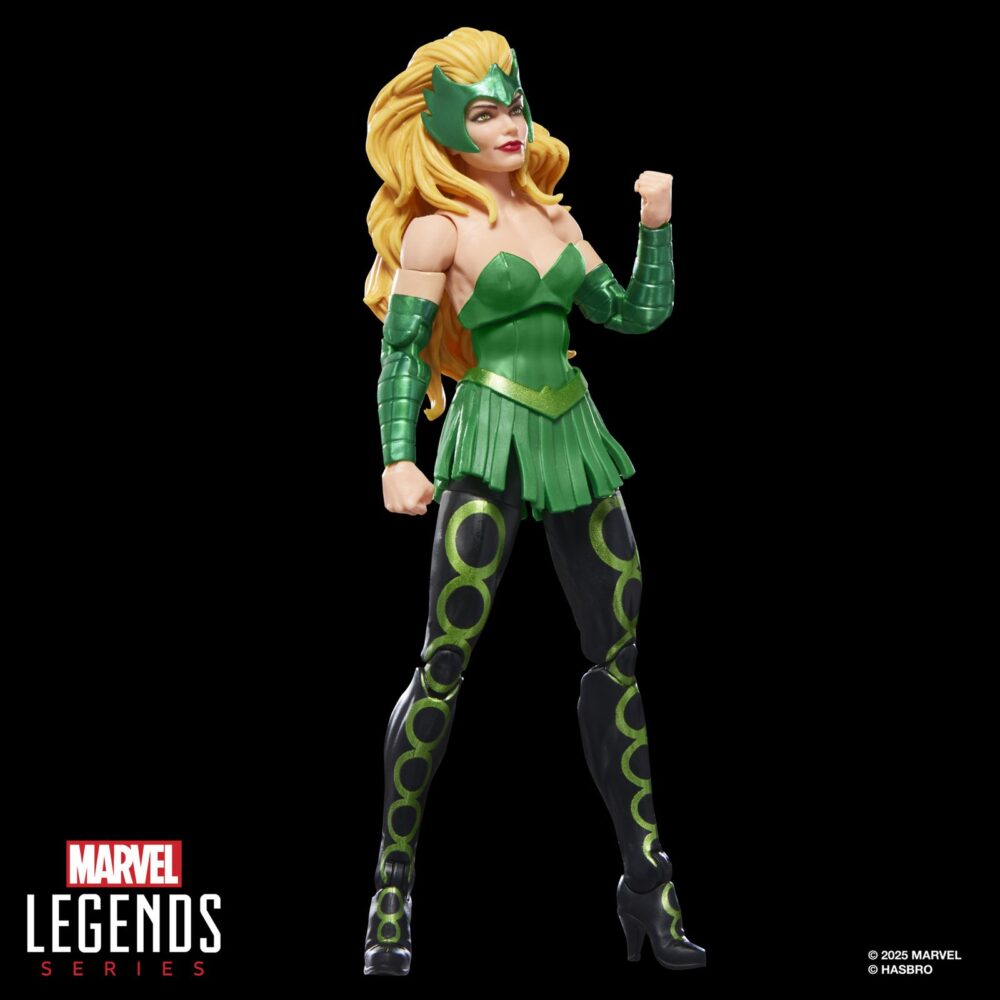 Enchantress thor marvel legends series (executioner baf). Hasbro presenta dentro de la colección marvel legends series la figura de enchantress (encantadora en españa), inspirada en su aparición en los cómics de marvel. Esta figura articulada mide 15 cm incluye 2x manos y 1x efecto de magia, además de 1x torso de una figura adicional. Colecciona el resto de personajes de esta serie para conseguir todas las piezas necesarias para montar la figura de executioner. Todo se presenta en una caja con ventana. Unidades limitadas.