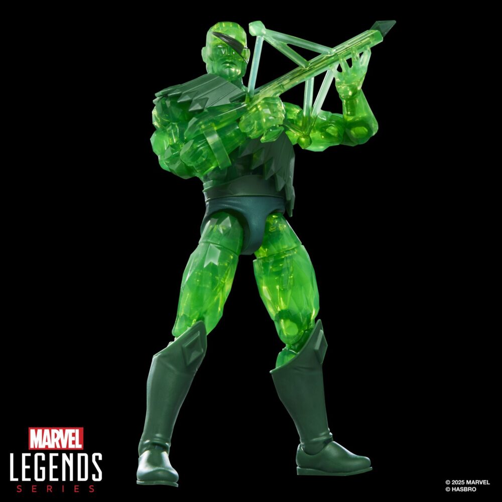 Warbow saga of crystar marvel legends series (executioner baf). Hasbro añade a su línea marvel legends series la figura del guerrero warbow, inspirada en su aparición en los comics "saga of crystar" de marvel. Esta figura articulada de 15 cm reproduce con precisión los rasgos del personaje y viene acompañada de 2x manos intercambiables y 1x ballesta, además de 1x brazo y 1x mano derecha de una figura adicional. Colecciona el resto de personajes de esta serie para conseguir todas las piezas necesarias para montar la figura de executioner. Todo se presenta en una caja con ventana. Unidades limitadas.