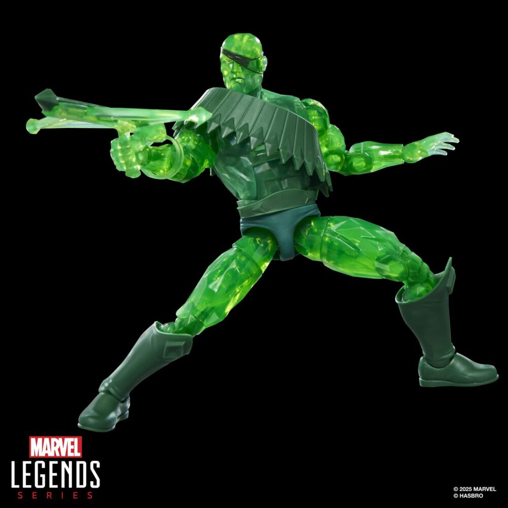 Warbow saga of crystar marvel legends series (executioner baf). Hasbro añade a su línea marvel legends series la figura del guerrero warbow, inspirada en su aparición en los comics "saga of crystar" de marvel. Esta figura articulada de 15 cm reproduce con precisión los rasgos del personaje y viene acompañada de 2x manos intercambiables y 1x ballesta, además de 1x brazo y 1x mano derecha de una figura adicional. Colecciona el resto de personajes de esta serie para conseguir todas las piezas necesarias para montar la figura de executioner. Todo se presenta en una caja con ventana. Unidades limitadas.