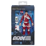 EDWIN LIFELINE STEEN G.I. JOE CLASSIFIED SERIES. Hasbro incorpora a su línea G.I. Joe Classified Series la figura nº 186, correspondiente a Edwin “Lifeline” Steen, el experto en rescates del equipo G.I. Joe. Inspirada en su apariencia clásica, esta figura totalmente articulada de 15 cm de altura destaca por su diseño actualizado y un alto nivel de detalle. Incluye 1x casco, 1x mochila, 1x maletín de paramédico que se abre, 1x máscara de respiración, 1x bolsa de sangre, 1x linterna, 1x cuchillo, 2x gafas, 1x psitola y sus icónicas gafas verdes. Se presenta en una caja ilustrada con ventana. UNIDADES LIMITADAS.