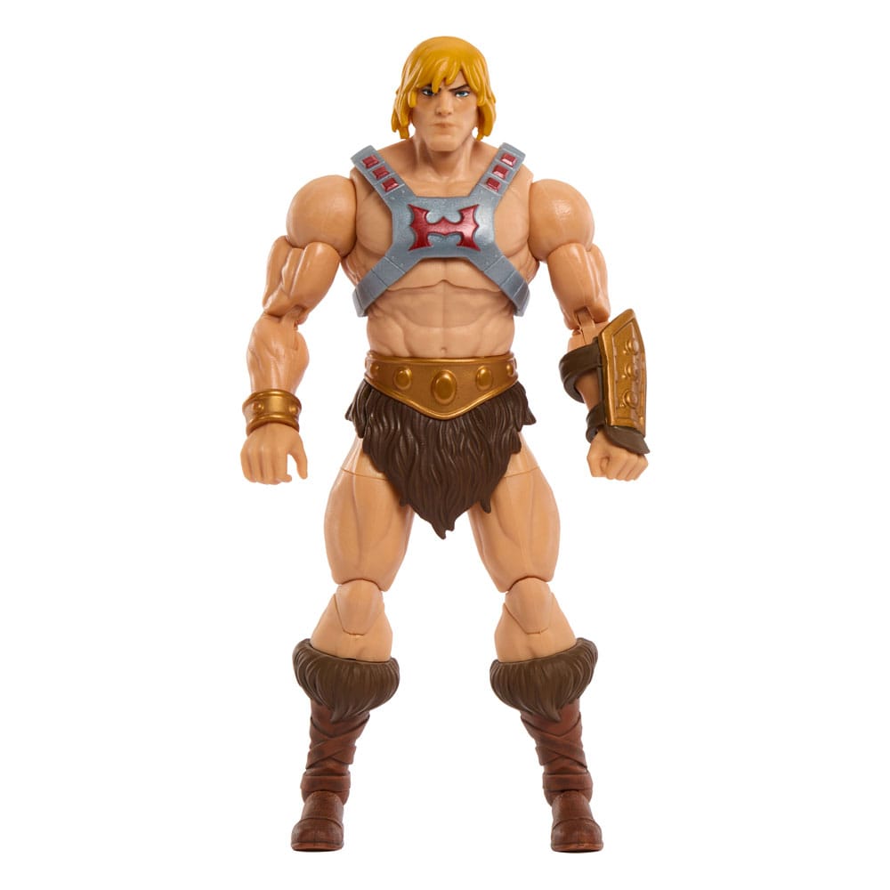 Battle armor he-man masters of the universe revolution masterverse.  ¡es un momento emocionante para ser fanático de masters of the universe! Para los fanáticos de toda la vida y para una nueva generación de niños que aman la acción y la aventura. ¡es hora de experimentar la emocionante acción y aventuras de he-man, skeletor, los secretos del castillo grayskull y mucho más!. Las figuras de esta colección miden 5,5 pulgadas de alto y tienen 16 articulaciones móviles. Son altamente articuladas para una diversión imaginativa y orientada a la acción. ¡al estilo masters of the universe! Los fanáticos de toda la vida apreciarán tanto los detalles de diseño vintage que honran la herencia de esta querida franquicia de aventuras como las actualizaciones de diseño que agregan una mirada emocionante al futuro. ¡cada figura viene con un accesorio de batalla y un mini cómic de una serie que explora nuevas historias y presenta héroes, villanos y aliados en la eterna batalla entre el bien y el mal! A los aficionados les encantará el embalaje retro de estilo clásico. Esté atento a los nuevos personajes que están por llegar y seleccione una colección para jugar e intercambiar.