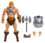 BATTLE ARMOR HE-MAN MASTERS OF THE UNIVERSE REVOLUTION MASTERVERSE. ¡Es un momento emocionante para ser fanático de Masters of the Universe! Para los fanáticos de toda la vida y para una nueva generación de niños que aman la acción y la aventura. ¡Es hora de experimentar la emocionante acción y aventuras de He-Man, Skeletor, los secretos del Castillo Grayskull y mucho más!. Las figuras de esta colección miden 5,5 pulgadas de alto y tienen 16 articulaciones móviles. Son altamente articuladas para una diversión imaginativa y orientada a la acción. ¡Al estilo Masters of the Universe! Los fanáticos de toda la vida apreciarán tanto los detalles de diseño vintage que honran la herencia de esta querida franquicia de aventuras como las actualizaciones de diseño que agregan una mirada emocionante al futuro. ¡Cada figura viene con un accesorio de batalla y un mini cómic de una serie que explora nuevas historias y presenta héroes, villanos y aliados en la eterna batalla entre el bien y el mal! A los aficionados les encantará el embalaje retro de estilo clásico. Esté atento a los nuevos personajes que están por llegar y seleccione una colección para jugar e intercambiar.