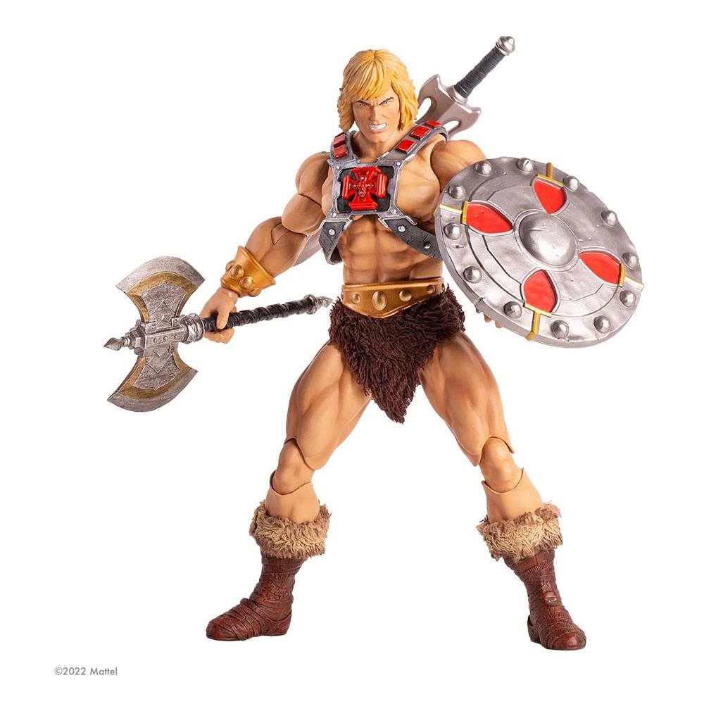 He-man masters of the universe mondo 1/6.  ¡por el poder de grayskull!... ¡tú también puedes tener el poder! Mondo se enorgullece de presentar el regreso de he-man a esta línea de figuras a escala 1/6 de masters of the universe. Con más de 30 puntos de articulación, elementos de vestuario de tela y múltiples accesorios, incluidos tres retratos intercambiables y una variedad de armas.