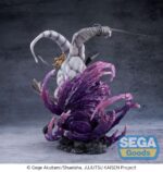 EIGHT-HANDLED SWORD DIVERGENT SILA DIVINE GENERAL MAHORAGA JUJUTSU KAISEN FIGURIZMA. El general divino Mahoraga es el shikigami más poderoso de la técnica de las diez sombras del clan Zenin. Invocarlo es un acto desesperado, incluso entre hechiceros de élite como Megumi Fushiguro. Conocido por su aterradora capacidad para adaptarse a cualquier técnica, Mahoraga es una fuerza destructiva sin igual. Esta figura de la colección Figurizm Alpha mide aproximadamente 22 cm de altura y captura a la perfección el intimidante diseño de Mahoraga. Desde su musculoso cuerpo blanco y la rueda divina similar a un halo sobre su cabeza, hasta los impresionantes efectos de energía púrpura, esta figura irradia una fuerza y una presencia abrumadoras. Imprescindible para los coleccionistas de Jujutsu Kaisen y los fans de las estatuas de batalla de gran potencia.