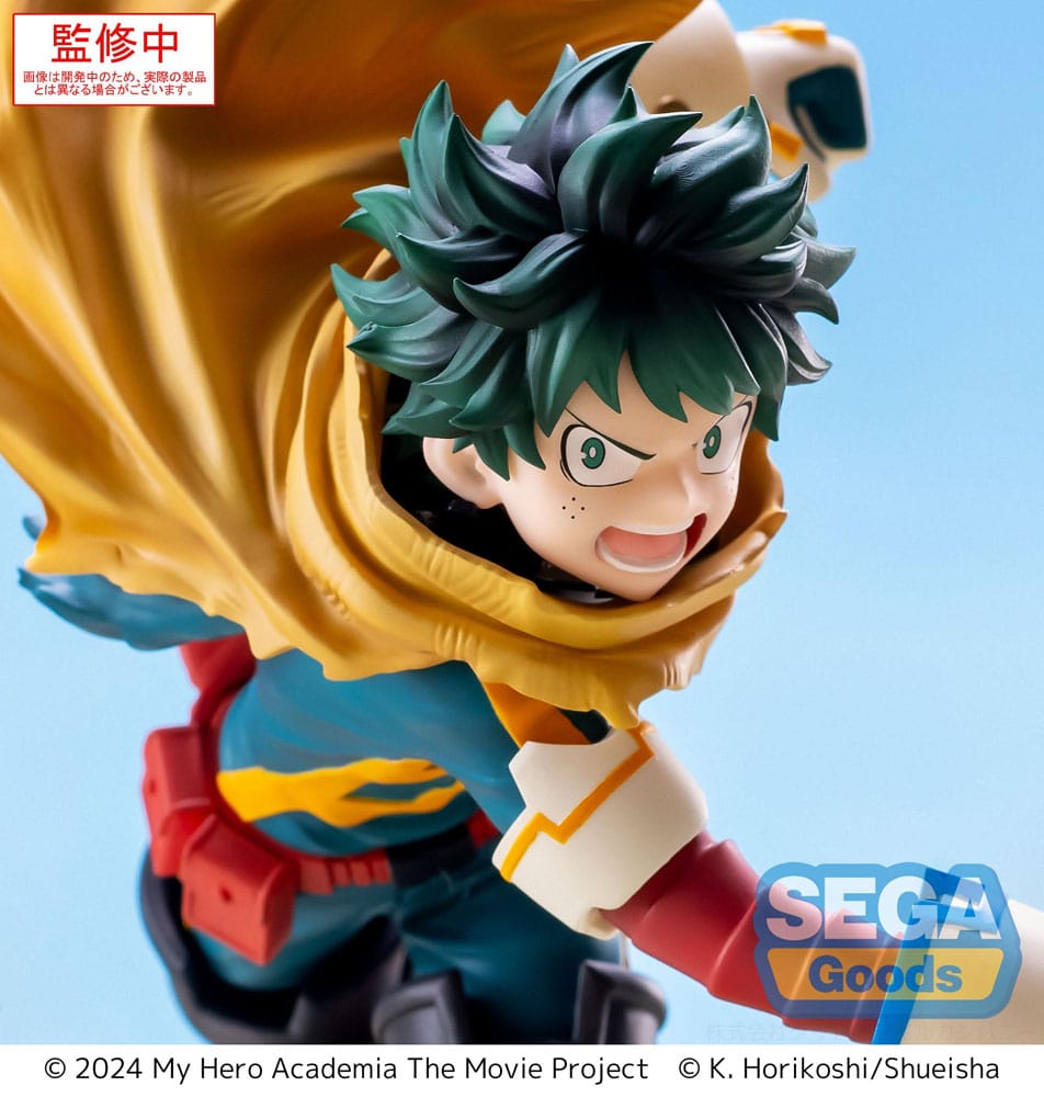 Izuku midoriya vol. 2 my hero academia: you´re next xross link anime. En el mundo de my hero academia: the movie, izuku midoriya continúa su viaje como héroe en una sociedad donde el coraje y el sacrificio van de la mano. Entrenado para seguir los pasos del legendario all might, se enfrenta sin descanso a poderosos enemigos sin renunciar a su compasión y su inquebrantable sentido de la justicia. Esta figura del segundo volumen de la colección xross link captura a izuku en una pose dinámica e inclinada hacia delante. Su feroz expresión muestra una concentración total, listo para cargar, defender o atacar, lo que pone de manifiesto tanto su espíritu protector como su inquebrantable determinación. La escultura rebosa energía: pelo verde salvaje, ojos muy abiertos, su icónico traje de héroe reforzado y esa capa amarilla que se arremolina. Posado sobre una base rocosa en pleno movimiento, extiende el brazo, listo para lanzarse. Cada detalle, desde los guantes blindados hasta las robustas botas, amplifica la sensación de movimiento y fuerza bruta. Fabricada en pvc, la figura mide aproximadamente 15 cm de altura. Está colocada sobre una base con elementos de roca y hierba. Los acabados son limpios, con contrastes de color nítidos, pliegues esculpidos en la capa y una pose dinámica que captura la intensidad de izuku en plena batalla.