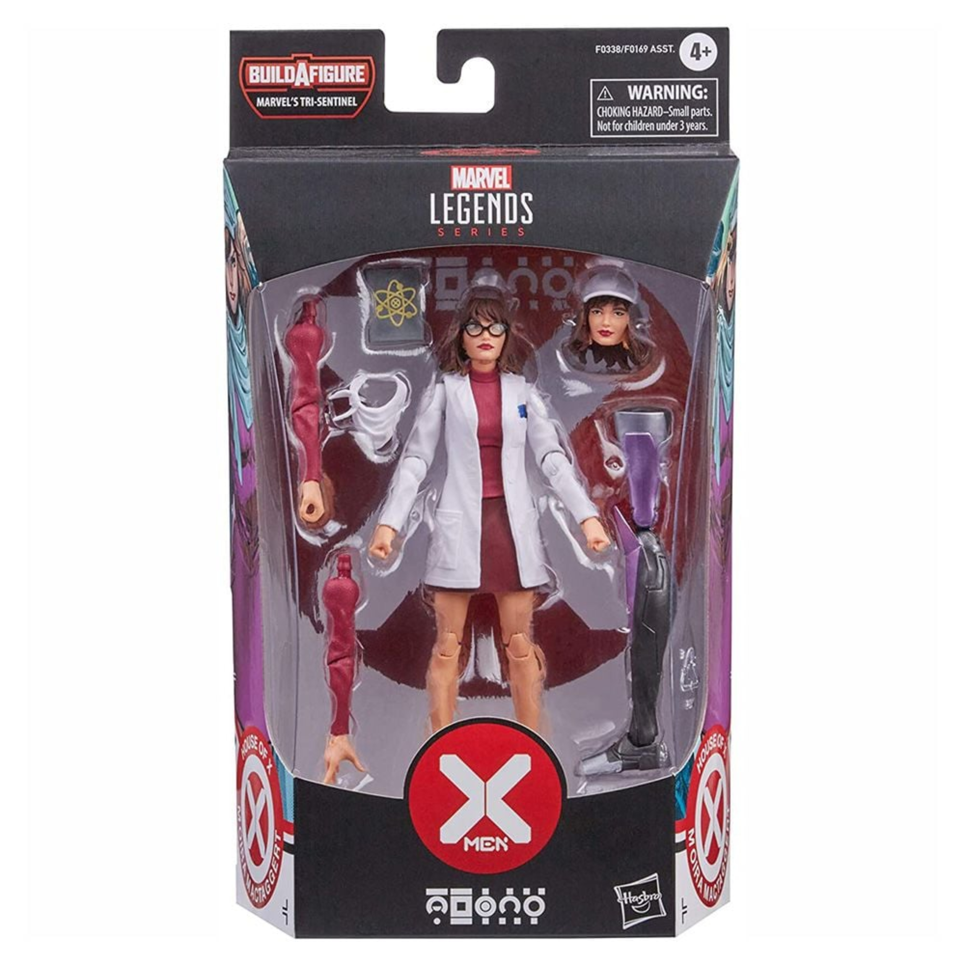 MOIRA X MEN MARVEL LEGENDS SERIES Moira x men marvel legends series. Hasbro fans presenta la figura x-men de moira, para la colección marvel legends. Se trata de una figura articulada de 15 cm hecha en pvc. Incluye una cabeza alternativa, un pañuelo y brazos intercambiables. Con su bata blanca y sus pequeñas gafas sobre la nariz, parece una investigadora genial. Se trata, de hecho, de una réplica articulada de moira mac taggert, una genetista sin igual, galardonada con el nobel por sus trabajos sobre el gen x. Además, la científica, que en su día estuvo enamorada del profesor xavier, es una gran especialista en mutantes y genética. Y su figurita, con dos caras y dos pares de manos, es totalmente articulada. De este modo, puede representar al personaje en múltiples situaciones.