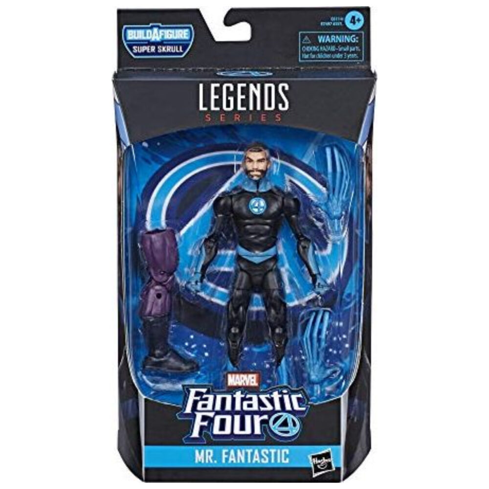 MR. FANTASTIC FANTASTIC FOUR MARVEL LEGENDS SERIES. ¡Los Cuatro Fantásticos son un elemento básico de la cultura superheroica en todo el mundo! Con su combinación única de poderes, este equipo, liderado por el brillante científico Mister Fantastic/Reed Richards, ha frustrado innumerables planes malvados y catástrofes mundiales. Dotado de una inteligencia prodigiosa, Reed Richards tiene la capacidad de estirar su cuerpo hasta proporciones extremas y absorber niveles extremos de daño. Con una altura de 15 cm, esta figura de acción de Hasbro, excepcionalmente detallada, cuenta con un alto grado de articulación. Incluye un juego de manos adicional para que puedas exhibir a este líder intelectual utilizando sus poderes para llevar a cabo otro ingenioso plan. También se incluye una pieza de Build-A-Figure, ¡Super Skrull! Colecciona todos los personajes de esta serie para construir este destructor genéticamente modificado.