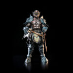 GORTHOKK MYTHIC LEGIONS ALL STARS. Los orcos cavernícolas, o como se les conoce comúnmente, los «orcos sombríos», son tan brutales que los demás orcos les temen por su ferocidad. Estas grotescas criaturas, fruto de cruces entre parientes, nacen en las profundidades subterráneas y están condenadas a vivir como mineros y herreros de armas mortíferas. Los más salvajes son entrenados para la guerra y finalmente salen a la superficie para luchar por Arethyr. Gorthokk, un estratega excepcional entre su pueblo, fue elegido para representar a Arethyr y firmar un malvado pacto conocido como el Tratado de las Sombras.