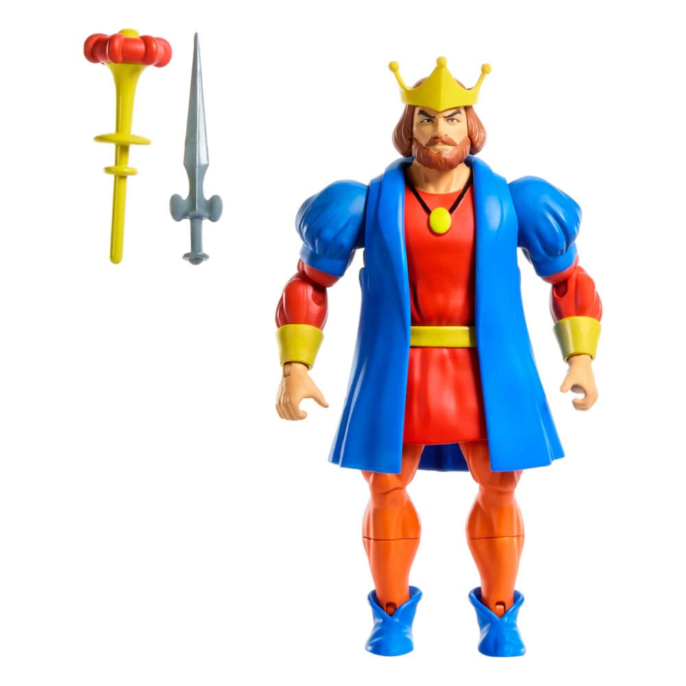 King randor cartoon collection masters of the universe origins. ¡es un momento emocionante para ser fan de masters of the universe! Tanto para los fans de toda la vida como para la nueva generación de niños amantes de la acción y la aventura, es hora de vivir la emocionante acción y las aventuras de he-man, skeletor, los secretos del castillo grayskull y mucho más. Las figuras de esta colección miden 14 cm de alto y cuentan con 16 articulaciones móviles, lo que las hace muy articulables para disfrutar de una diversión imaginativa y llena de acción, ¡al más puro estilo masters of the universe! Los fans más fieles apreciarán tanto los detalles de diseño vintage que honran la herencia de esta querida franquicia de aventuras como las actualizaciones de diseño que aportan una emocionante visión del futuro. ¡al estilo masters of the universe! Los fanáticos de toda la vida apreciarán tanto los detalles de diseño vintage que honran la herencia de esta querida franquicia de aventuras como las actualizaciones de diseño que agregan una mirada emocionante al futuro. ¡cada figura viene con un accesorio de batalla y un mini cómic de una serie que explora nuevas historias y presenta héroes, villanos y aliados en la eterna batalla entre el bien y el mal!  a los aficionados les encantará el embalaje retro de estilo clásico.  esté atento a los nuevos personajes que están por llegar y seleccione una colección para jugar e intercambiar.