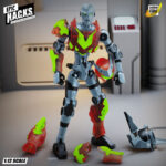 CGT COMBAT DRONE: AGILE BATTLE ROBOT EPIC H.A.C.K.S. 1/12. Epic H.A.C.K.S. es una línea de figuras de acción a escala 1:12 con más de 30 puntos de articulación y montones de piezas intercambiables. Creatures Wave 1 consta de dos increíbles figuras de diferentes épocas. Cada una se puede personalizar con otros productos Epic H.A.C.K.S. para HACKear tu colección. El producto estrella de la gigantesca CGT Corp, ¡en toda la galaxia! El CGT Combat Drone tiene una agilidad sin igual, sensores de puntería de precisión milimétrica y satisfará tus necesidades de seguridad sin importar el entorno. La robusta figura de 17,78 cm incluye casco extraíble, armadura para los hombros, armadura para el pecho, armadura para los antebrazos, armadura para la parte inferior de las piernas, cabeza alternativa, manos con garras alternativas, mochila propulsora con efecto de chorro de cohete, 2 espadas y un rifle.