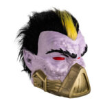 TOXIC CRUSADERS AVENGER Dr. KILLEMOFF GLOW IN THE DARK. ¡Es hora de aplastar a esos payasos de los Crusaders! Trick or Treat Studios, en colaboración con Troma Entertainment, se complace en presentaros esta nueva máscara del Dr. Killemoff de Toxic Crusaders. Fabricada en vinilo de alta calidad, esta máscara completa que cubre toda la cabeza captura a la perfección la amenaza del líder alienígena con sus malvados ojos que brillan en la oscuridad. Esta máscara es el accesorio perfecto para cualquier fanático de los cómics o para quien busque un disfraz único. La máscara presenta un diseño realista con piel de color violeta, detalles dorados y una característica franja amarilla en el cabello. Sus ojos rojos intensos añaden un toque aterrador, mientras que la máscara dorada completa el look del antagonista icónico. ¡Ideal para Halloween, fiestas de disfraces o exhibiciones de colección! Este artículo con licencia oficial es una talla única pensada para adultos. Material: vinilo.