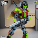 CGT COMBAT DRONE: AGILE BATTLE ROBOT EPIC H.A.C.K.S. 1/12. Epic H.A.C.K.S. es una línea de figuras de acción a escala 1:12 con más de 30 puntos de articulación y montones de piezas intercambiables. Creatures Wave 1 consta de dos increíbles figuras de diferentes épocas. Cada una se puede personalizar con otros productos Epic H.A.C.K.S. para HACKear tu colección. El producto estrella de la gigantesca CGT Corp, ¡en toda la galaxia! El CGT Combat Drone tiene una agilidad sin igual, sensores de puntería de precisión milimétrica y satisfará tus necesidades de seguridad sin importar el entorno. La robusta figura de 17,78 cm incluye casco extraíble, armadura para los hombros, armadura para el pecho, armadura para los antebrazos, armadura para la parte inferior de las piernas, cabeza alternativa, manos con garras alternativas, mochila propulsora con efecto de chorro de cohete, 2 espadas y un rifle.