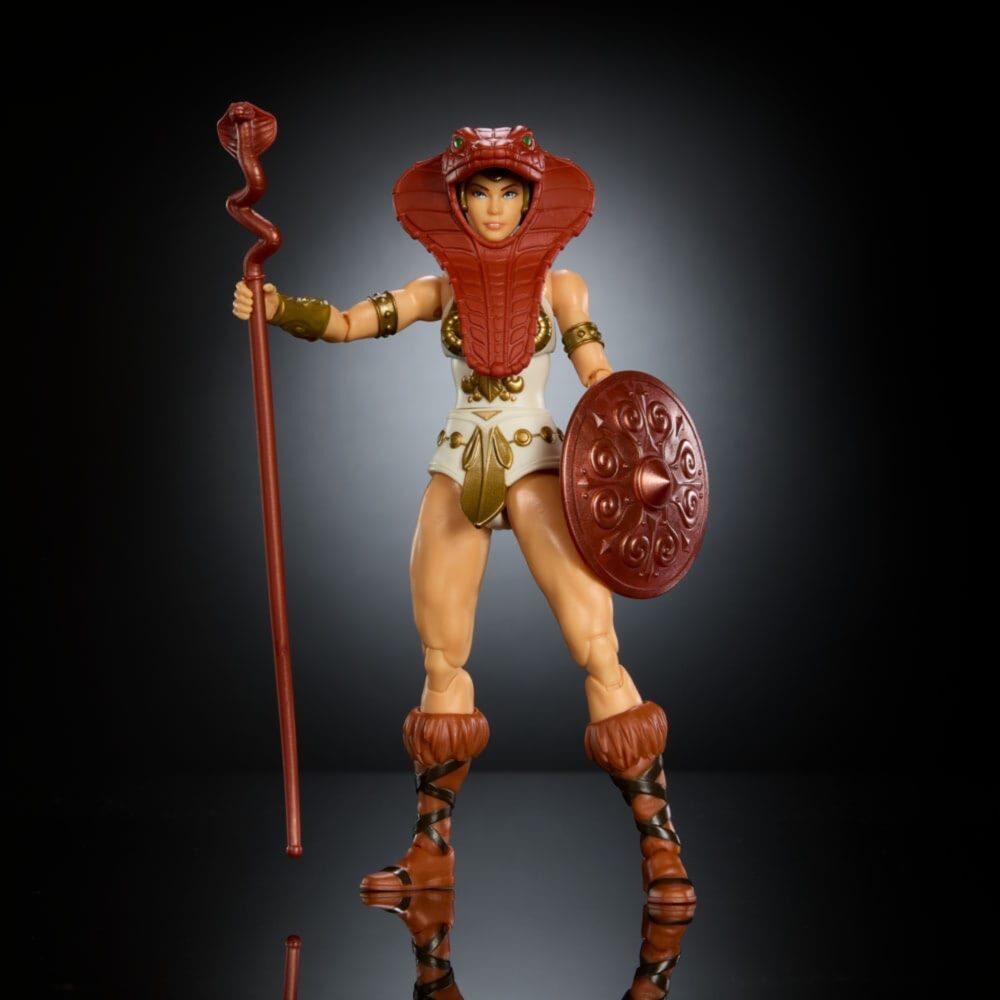 Teela masters of the universe masterverse vintage collection.  revive la magia de eternia con la figura teela 18 cm – masterverse vintage collection de masters of the universe (mattel). Esta edición premium rinde homenaje al diseño clásico de los años 80, combinándolo con la calidad actual de la línea masterverse: modelado detallado, articulación avanzada y un acabado de pintura excepcional. Perfecta tanto para fans nostálgicos como para coleccionistas modernos que buscan una figura elegante, resistente y fiel al personaje original. Gracias a su estética retro pero modernizada, la figura de teela se convierte en una pieza destacada dentro de cualquier colección motu, ideal para exponer, fotografiar o recrear batallas icónicas del universo de he-man.