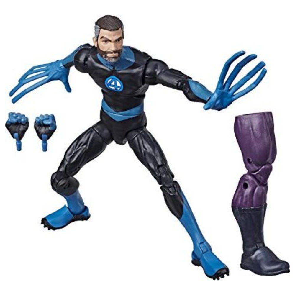 MR. FANTASTIC FANTASTIC FOUR MARVEL LEGENDS SERIES. ¡Los Cuatro Fantásticos son un elemento básico de la cultura superheroica en todo el mundo! Con su combinación única de poderes, este equipo, liderado por el brillante científico Mister Fantastic/Reed Richards, ha frustrado innumerables planes malvados y catástrofes mundiales. Dotado de una inteligencia prodigiosa, Reed Richards tiene la capacidad de estirar su cuerpo hasta proporciones extremas y absorber niveles extremos de daño. Con una altura de 15 cm, esta figura de acción de Hasbro, excepcionalmente detallada, cuenta con un alto grado de articulación. Incluye un juego de manos adicional para que puedas exhibir a este líder intelectual utilizando sus poderes para llevar a cabo otro ingenioso plan. También se incluye una pieza de Build-A-Figure, ¡Super Skrull! Colecciona todos los personajes de esta serie para construir este destructor genéticamente modificado.