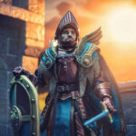 SIR ANDREW MYTHIC LEGIONS ALL STARS. A pesar de su actual reputación como formidable usuario de magia, el piromante conocido como Sir Andrew no siempre fue tan dotado. Después de que un hechizo fallido se cobrara la vida de su familia, el desconsolado joven Andrew fue acogido por Jorund Runeshaper y entrenado para controlar sus considerables poderes en las escuelas de Ophidionn. Buscando la absolución por su mayor error, Sir Andrew finalmente viajó a Eathyross, donde se unió a la Orden. Ahora lidera Los Arrepentidos, una banda de criminales que luchan contra los muertos vivientes para expiar sus errores del pasado. Las llamas de Sir Andrew destruyen tanto a los enemigos muertos vivientes como a sus aliados caídos... porque lo que se convierte en cenizas no puede resucitar.