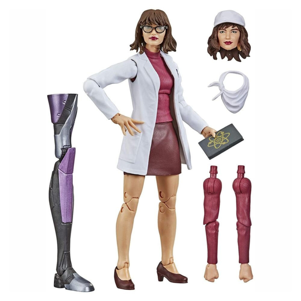 MOIRA X MEN MARVEL LEGENDS SERIES. Hasbro Fans presenta la figura X-Men de Moira, para la colección Marvel Legends. Se trata de una figura articulada de 15 cm hecha en PVC. Incluye una cabeza alternativa, un pañuelo y brazos intercambiables. Con su bata blanca y sus pequeñas gafas sobre la nariz, parece una investigadora genial. Se trata, de hecho, de una réplica articulada de Moira Mac Taggert, una genetista sin igual, galardonada con el Nobel por sus trabajos sobre el gen X. Además, la científica, que en su día estuvo enamorada del profesor Xavier, es una gran especialista en mutantes y genética. Y su figurita, con dos caras y dos pares de manos, es totalmente articulada. De este modo, puede representar al personaje en múltiples situaciones.