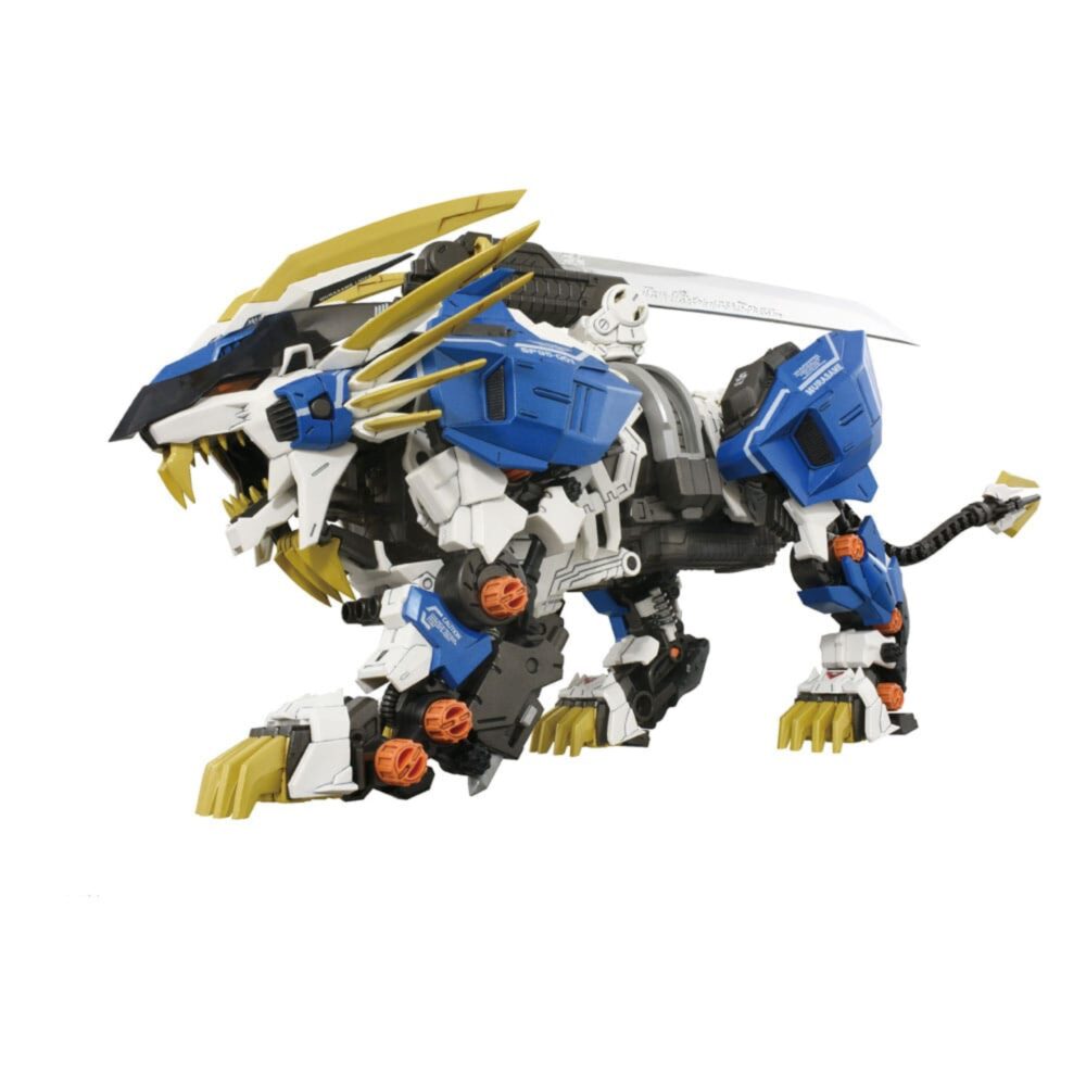 MURASAME LIGER ORIGINAL COLOR ZOIDS MAQUETA PLASTIC MODEL KIT. kit de modelo de plástico de unos 25 cm de largo a escala 1/100, que forma parte de la línea de kits de modelos de plástico de Takara Tomy.