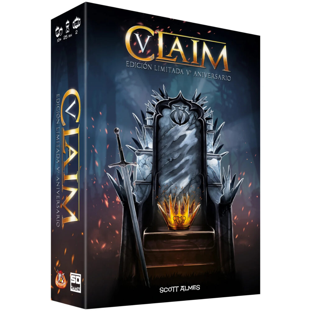 CLAIM V ANIVERSARIO EDICIÓN LIMITADA SD GAMES. Juego de mesa de 2 jugadores y de 25 a 35 minutos de duración.
