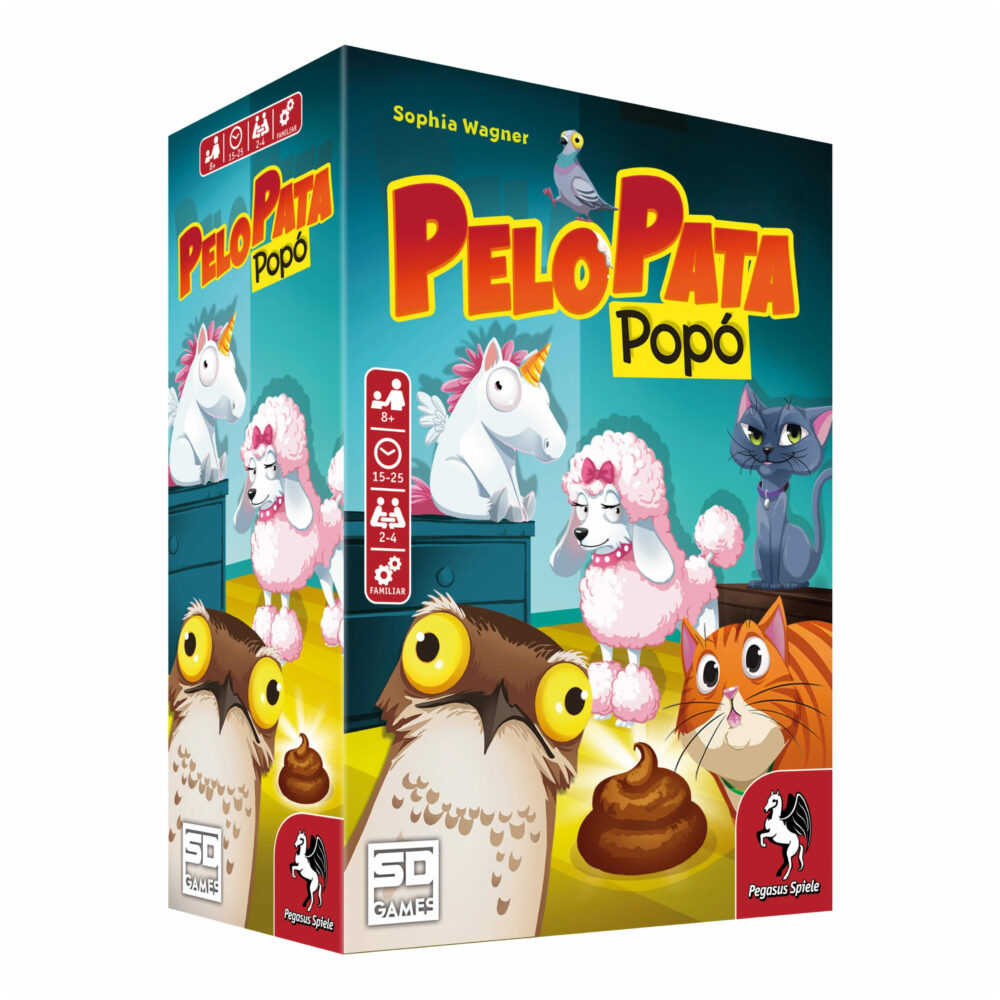 PELO PATA POPÓ SD GAMES. Juego de mesa de 2 a 4 jugadores y de 15 a 20 minutos de duración. A partir de 8 años