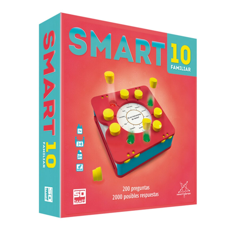 SMART 10 FAMILIAR SD GAMES. Juego de mesa de 2 a 8 jugadores y de 20 minutos de duración. A partir de 7 años.