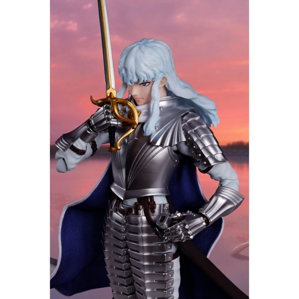 GRIFFITH BERSERK THE BAND OF THE HAWK S.H. FIGUARTS. mide unos 16 cm de altura y se une a la línea S.H. Figuarts de Tamashii Nations