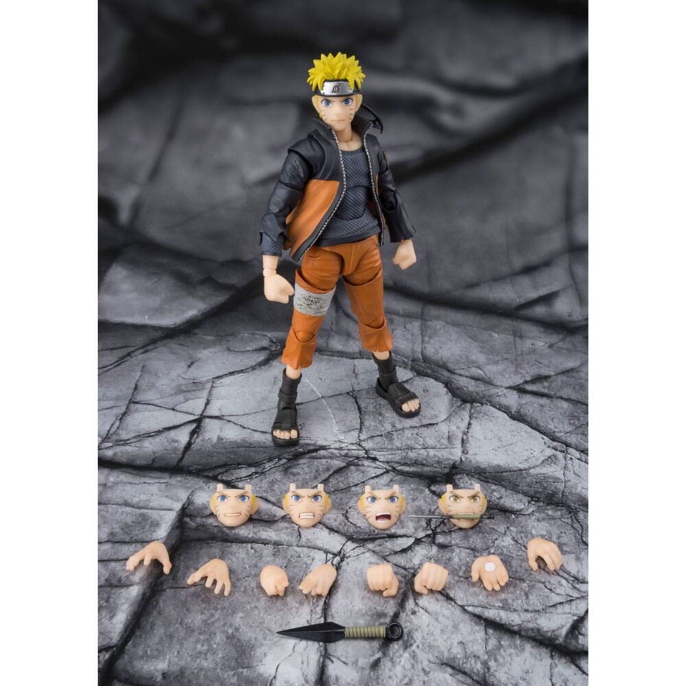 NARUTO UZOMAKI THE POWER TO UNITE SH FIGUARTS. mide unos 15 cm de altura y forma parte de la línea S.H.Figuarts de Tamashii Nations