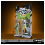 GREEDO VINTAGE COLLECTION STAR WARS A NEW HOPE. Con una altura de 9,5 cm, esta figura destaca por su diseño premium y detalles precisos que capturan al célebre rodiano.