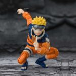 NARUTO UZUMAKI THE NO.1 MOST UNPREDICTABLE NINJA REISSUE S.H. FIGUARTS. mide alrededor de 135 mm y esta fabricado en PVC.