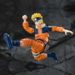 NARUTO UZUMAKI THE NO.1 MOST UNPREDICTABLE NINJA REISSUE S.H. FIGUARTS. mide alrededor de 135 mm y esta fabricado en PVC.