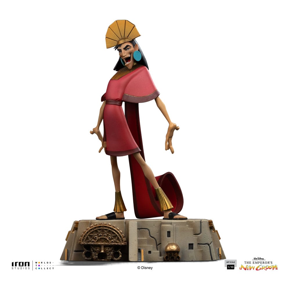 KUZKO EL EMPERADOR Y SUS LOCURAS ESTATUA ART SCALE 1/10. estatua oficial de Kuzco en resina de unos 22 cm de altura
