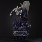 SILVER SURFER DELUXE MARVEL COMICS ESTATUA INFINITY GAUNTLET DIORAMA ART SCALE 1/10. una estatua de resina de unos 36 cm de altura