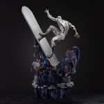 SILVER SURFER DELUXE MARVEL COMICS ESTATUA INFINITY GAUNTLET DIORAMA ART SCALE 1/10. una estatua de resina de unos 36 cm de altura