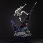 SILVER SURFER DELUXE MARVEL COMICS ESTATUA INFINITY GAUNTLET DIORAMA ART SCALE 1/10. una estatua de resina de unos 36 cm de altura