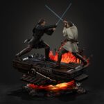 ANAKIN VS OBI WAN STAR WARS ESTATUA DELUXE ART SCALE 1/10. figura oficial de resina de aproximadamente 34 cm de altura a escala 1/10, de la colección Art Scale de Iron Studios.