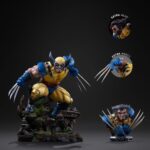 WOLVERINE MARVEL ESTATUA LEGACY REPLICA 1/4. Wolverine aparece capturado en plena embestida en una pieza de resina de unos 38 cm de altura.