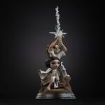 LUKE & LEIA STAR WARS MINIFIGURA MINI CO PVC. figura oficial de PVC mide aproximadamente 30 cm de alto y 13 cm de ancho y profundidad, y pertenece a la línea Mini Co de Iron Studios.