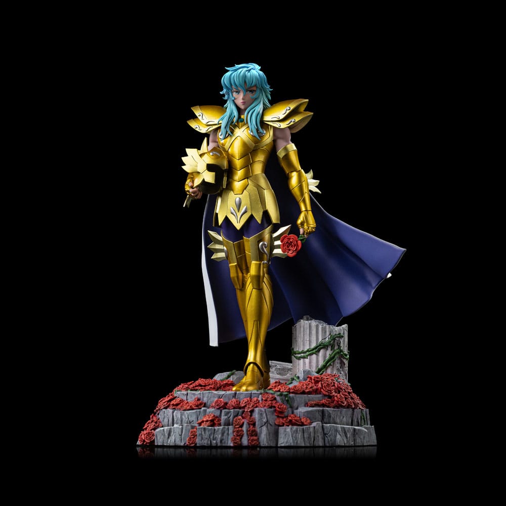 PISCES APHRODITE SAINT SEIYA ESTATUA ART SCALE 1/10. figura oficial de resina de Piscis Afrodita, de unos 23 cm de altura, se une a la colección Art Scale de Iron Studios.
