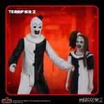 ART THE CLOWN & LITTLE PALE GIRL TERRIFIER 2 5 POINTS SET (2) MEZCO TOYS. figuras articuladas y altamente detalladas de Art el Payaso y a la Niña Pálida.