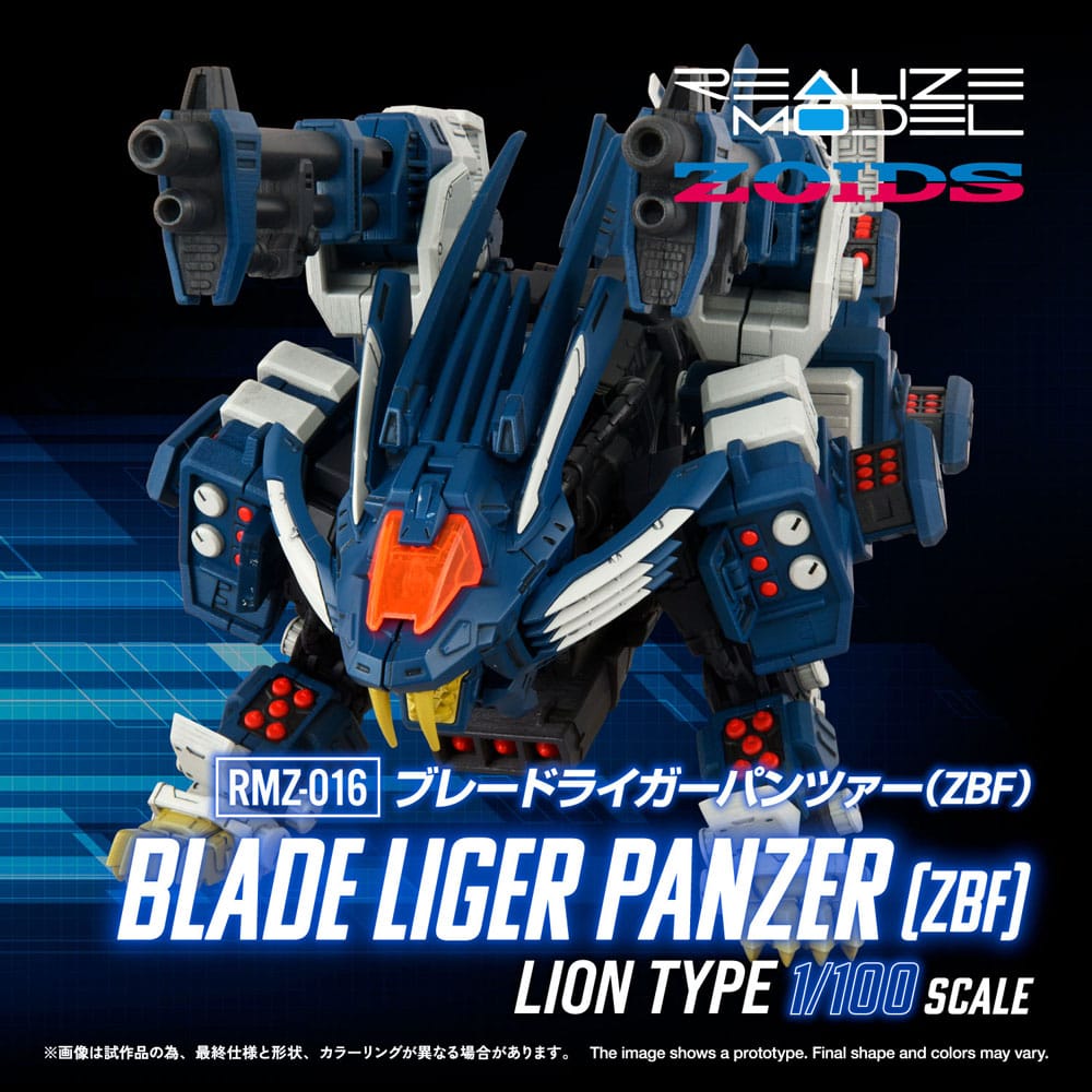 BLADE LIGER PANTHER (ZBF) ZOIDS MAQUETA PLASTIC MODEL KIT. kit de modelo de plástico de unos 25 cm de largo a escala 1/100, que forma parte de la línea de kits de modelos de plástico de Takara Tomy