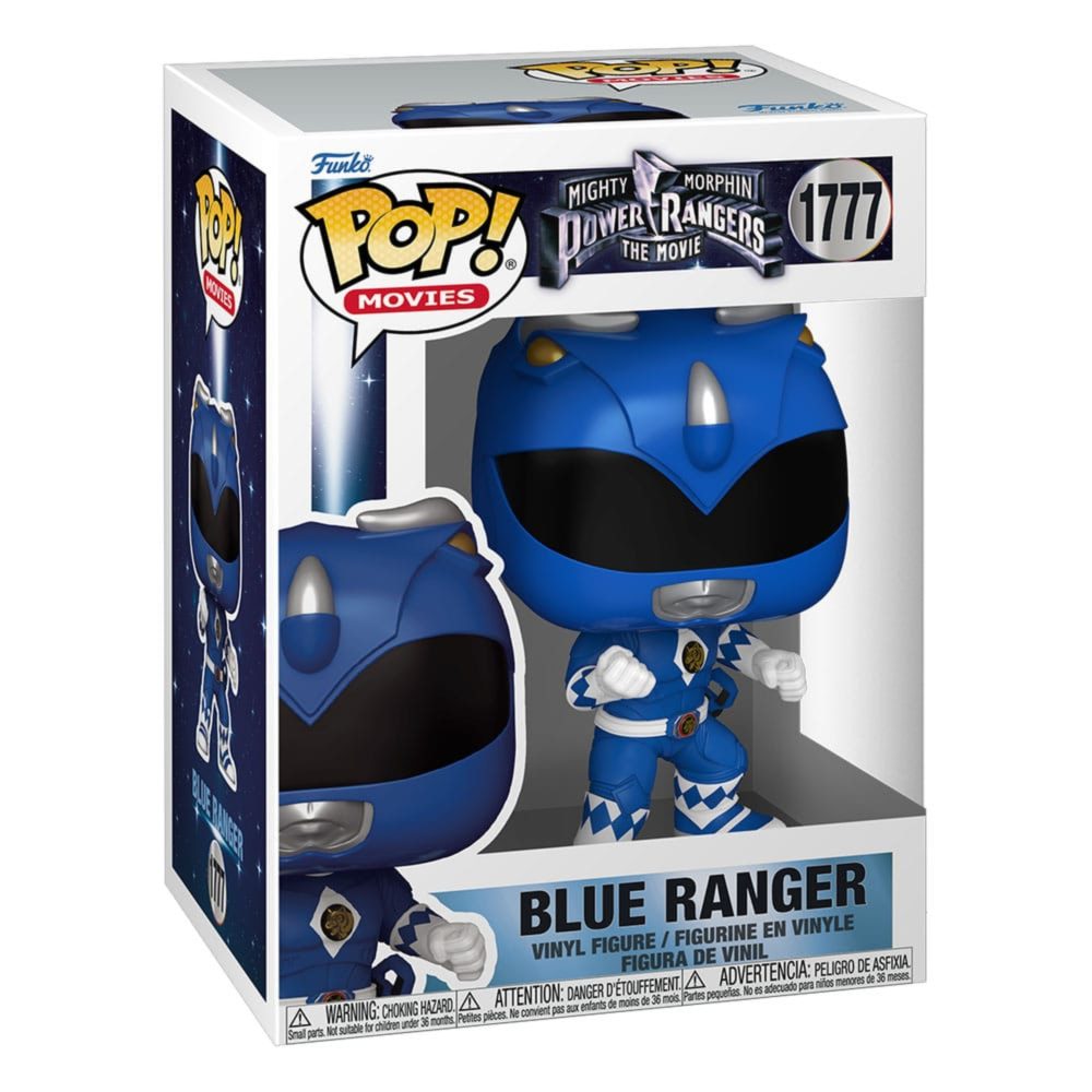 BLUE RANGER POWER RANGERS THE MOVIE FUNKO POP. Figura de vinilo de la línea 'POP!', tamaño aprox. 9 cm.