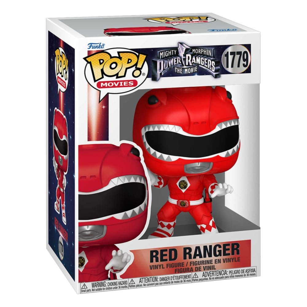 RED RANGER POWER RANGERS THE MOVIE FUNKO POP. Figura de vinilo de la línea 'POP!', tamaño aprox. 9 cm.