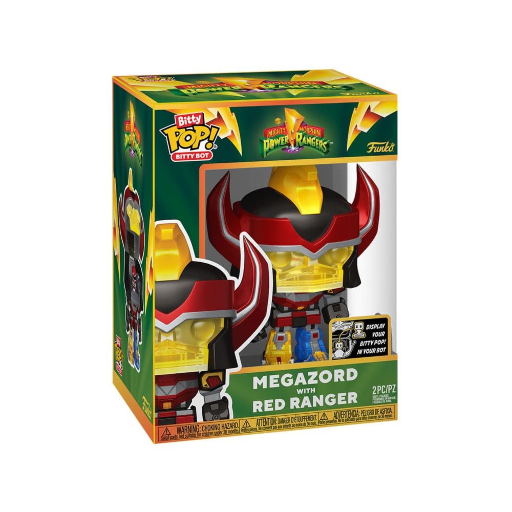MEGAZORD WITH RED RANGER MIGHTY MORPHIN POWER RANGERS BITTY POP. Figura de vinilo de la línea 'POP!', tamaño aprox. 9 cm.